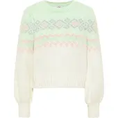 Mymo Casaco de malha menta / cor-de-rosa / branco