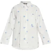 Dreimaster Blusa azure / branco lã