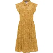 Dreimaster Vestidos camiseiros amarelo escuro / verde / branco