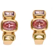 NAEMI Brincos ouro / lilás / magenta / transparente