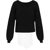 Faina Pullover preto / branco