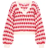 Mymo Pullover oversized 'Young Fashion' vermelho / branco