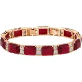 NAEMI Pulseira ouro / vermelho rubi / transparente