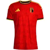 Adidas Camisola de futebol 'Belgium 26 Home Authentic' bege escuro / amarelo / vermelho / preto