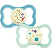 Mam Chupeta Air Night Silk 2p Box V-16-36m