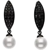 NAEMI Brincos preto / branco pérola