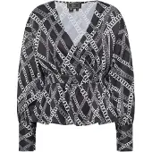 Faina Blusa cinzento / preto / branco