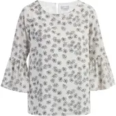 Usha Blusa preto / branco lã