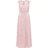 Faina Vestidos camiseiros rosa claro / branco