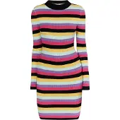 Mymo Vestido de malha 'Biany' menta / roxo escuro / rosa / preto