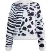 Mymo Pullover 'Keepsudry' preto / branco