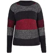 MyMo ROCKS Pullover cinzento / vermelho / preto