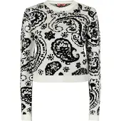 MyMo ROCKS Pullover 'Blonda' preto / offwhite
