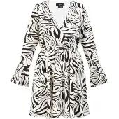 Faina Vestido preto / branco
