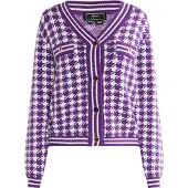 Faina Casaco de malha roxo escuro / branco