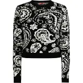 MyMo ROCKS Pullover 'Blonda' preto / branco