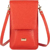 Faina Mala de ombro ouro / vermelho-alaranjado