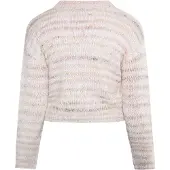 Mymo Pullover bege / cor-de-rosa / branco lã