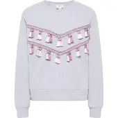 IZIA Sweatshirt acinzentado / rosa escurecido / branco lã