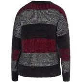 MyMo ROCKS Pullover cinzento / antracite / vermelho escuro