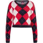 Mymo Pullover vermelho sangue / preto / branco