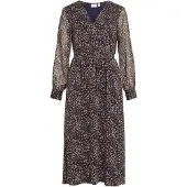 Vila Vestido Midi De Manga Comprida Falia