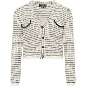 Faina Casaco de malha preto / offwhite