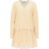 IZIA Vestido de verão amarelo claro / branco