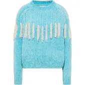 IZIA Pullover azul claro / branco