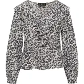 Faina Blusa cinzento / branco