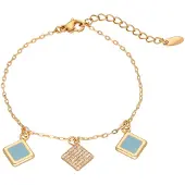 Faina Pulseira turquesa / ouro rosa