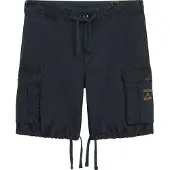Superdry para homem. M7110435A Calções leves estilo para-quedas azul-marinho (34), Casual, Algodão