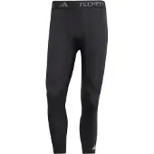 Adidas Calças de desporto 'Techfit Compression' cinzento claro / preto / branco