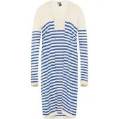 Dreimaster Maritim Casaco de malha azul / branco lã
