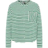 Dreimaster Maritim Casaco em moletão verde relva / branco natural