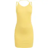 Mymo Vestido amarelo claro