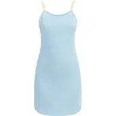 Mymo Vestido azul claro / amarelo / branco