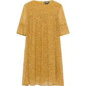 Dreimaster Vestido 'Zitha' amarelo escuro / cor-de-rosa / preto / offwhite