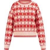 Mymo Pullover bege / vermelho