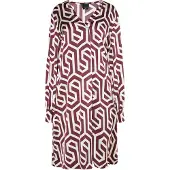 Dreimaster Klassik Vestido 'Casnagie' vermelho sangue / branco lã
