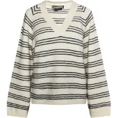 Dreimaster Pullover 'Incus' azul noturno / branco casca de ovo