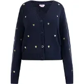 Mymo Casaco de malha 'Nolie' navy / ouro