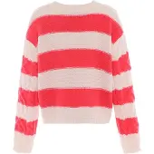 Mymo Pullover coral / branco lã