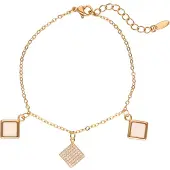 Faina Pulseira ouro rosa / transparente