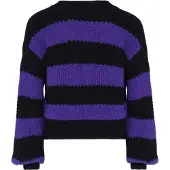 Mymo Casaco de malha roxo escuro / preto