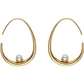 NAEMI Brincos ouro / branco pérola