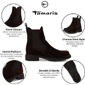Tamaris Botas chelsea castanho escuro
