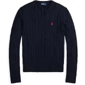 Ralph Lauren para mulher. 211971869008 Camisola de malha de algodão azul-marinho em malha crua (XXL), Casual