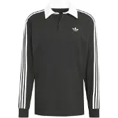 Adidas Polo de manga comprida de râguebi com 3 Riscas