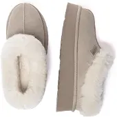 EVER AU Pantufa 'Topknot' ecru / branco